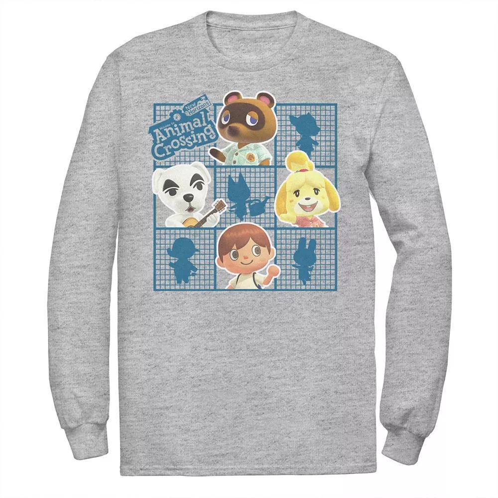Men's Animal Crossing Group Shot Grid Tee, Size: XXL, Athletic Grey Product Image