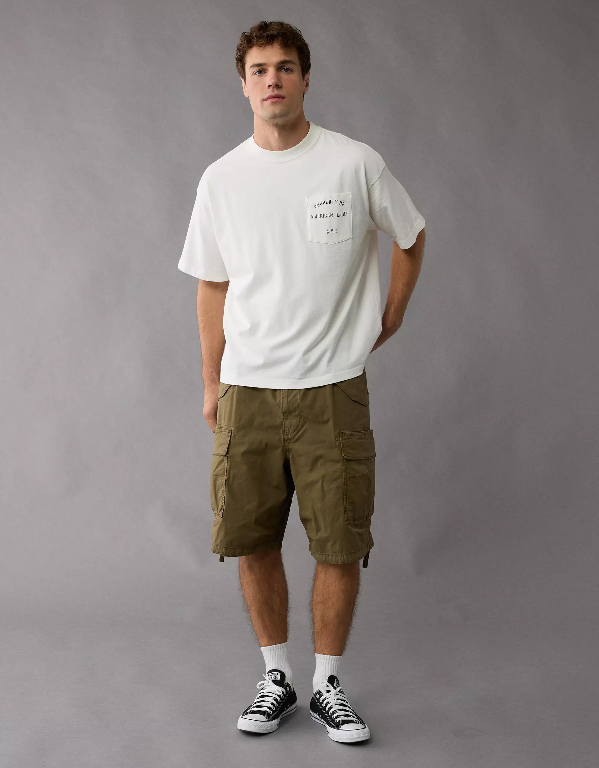AE Boxy Logo Graphic Pocket T-Shirt Product Image