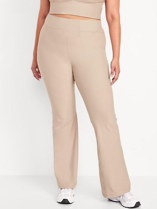 Extra High-Waisted PowerSoft Rib Flare Leggings Product Image
