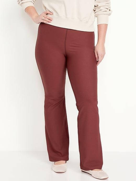 Extra High-Waisted PowerSoft Rib Flare Leggings Product Image