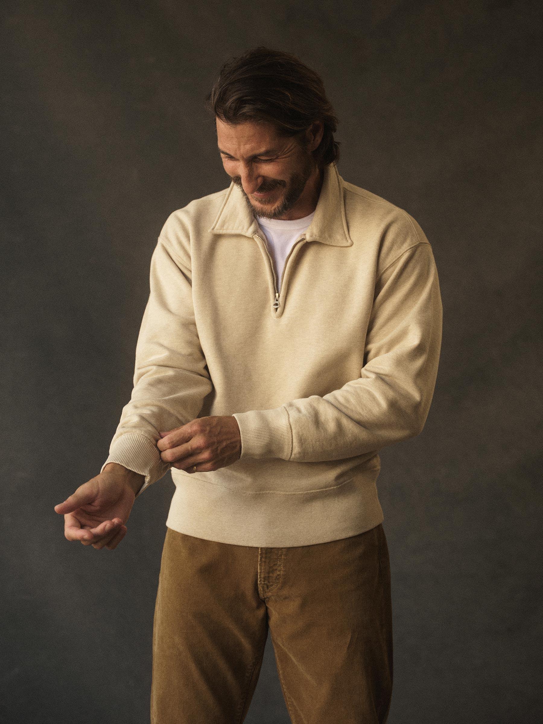 Heather Oat Welterweight Quarter Zip Product Image
