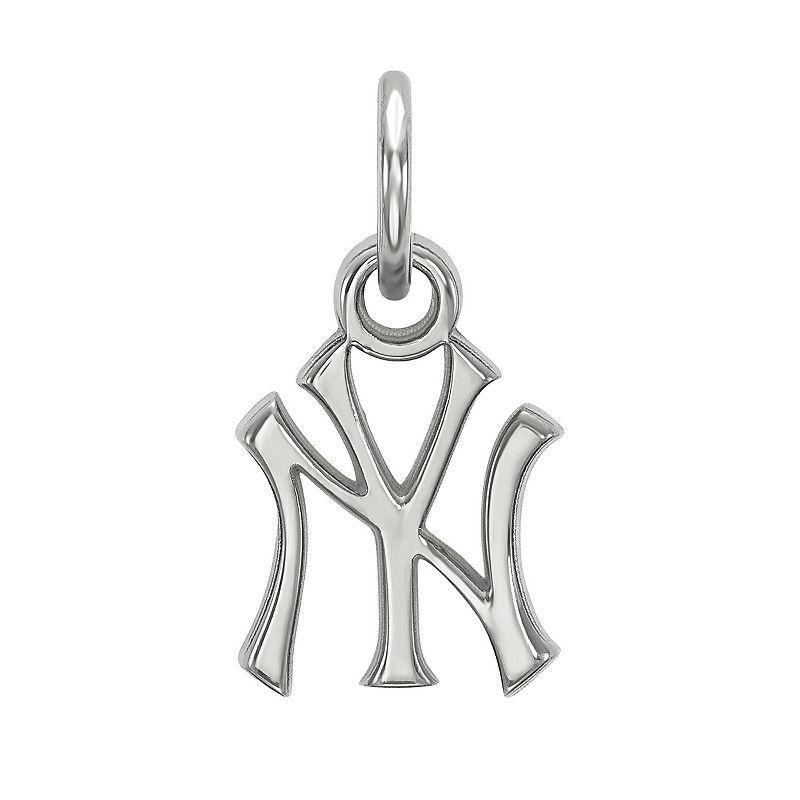 LogoArt Sterling Silver New York Yankees Pendant, Women's, Size: 15 mm Product Image