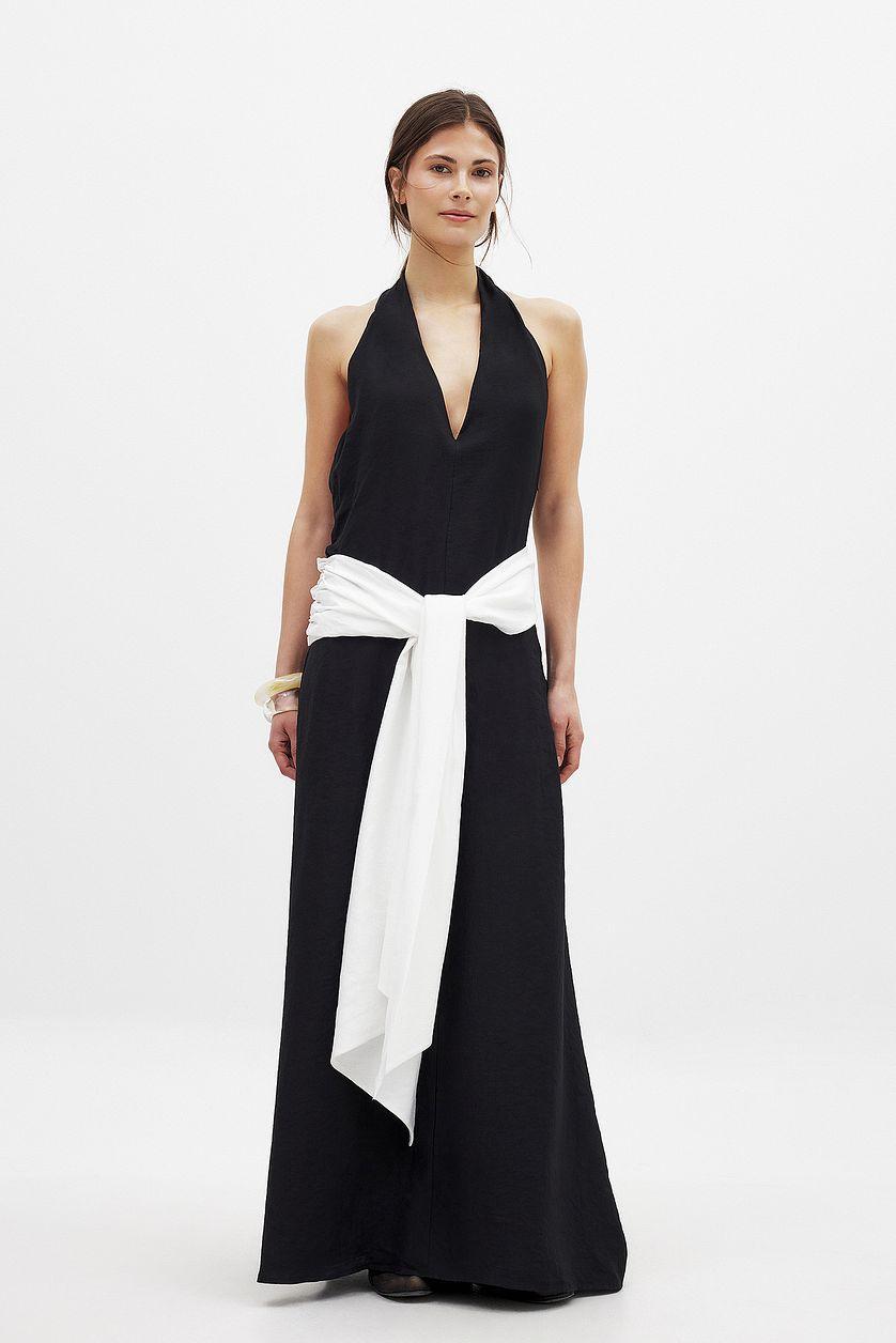Tie Waist Maxi Dress Product Image