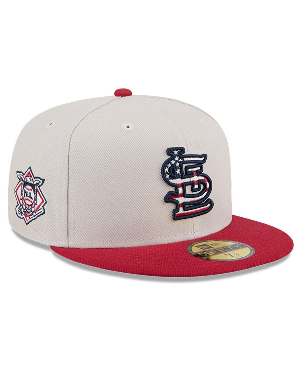 Men's New Era  Khaki/Red St. Louis Cardinals 2024 Fourth of July 59FIFTY Fitted Hat, Size: 7, Beig K Product Image