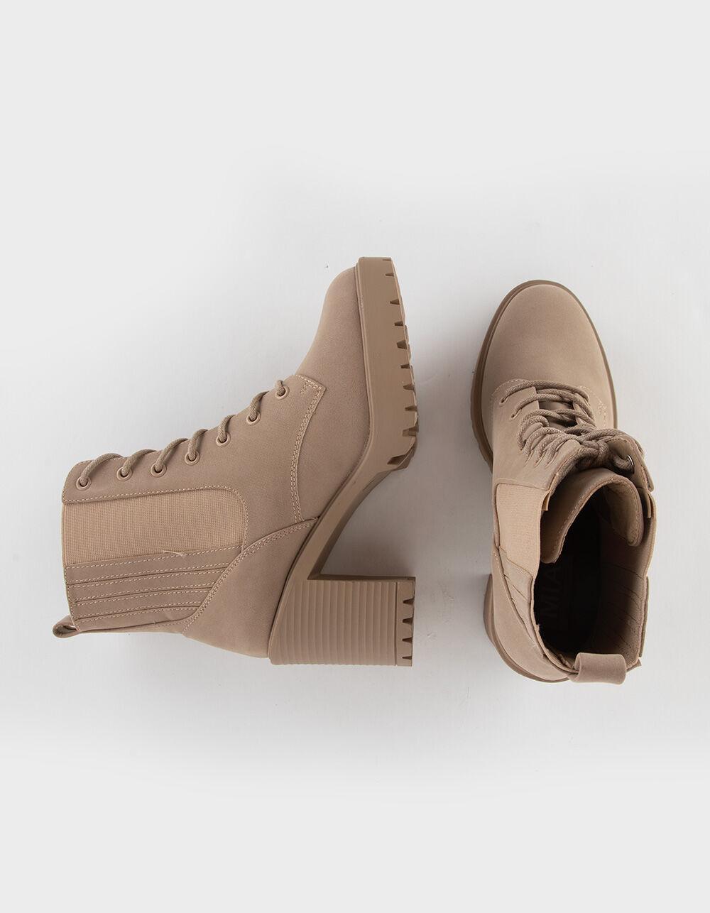 MIA Daryl Lace Up Heel Womens Boots - STONE Product Image