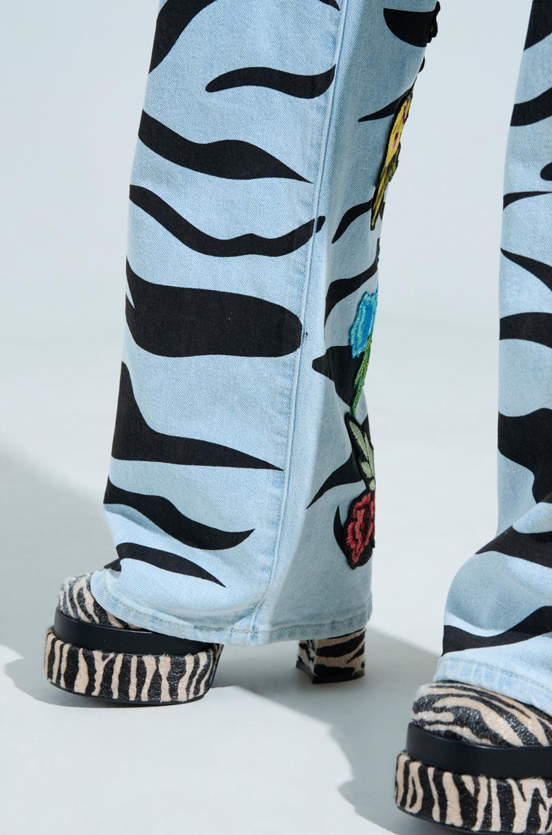 SLEEPING WITH ROSES DENIM PANT Product Image