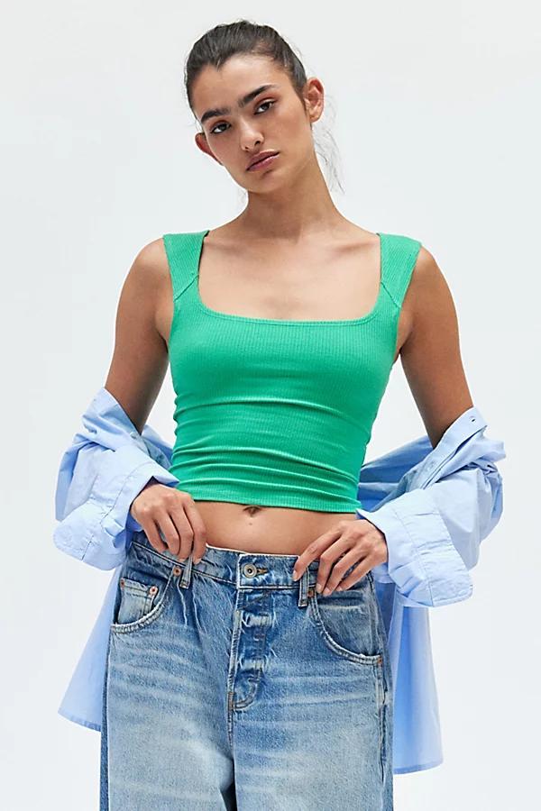 BDG Ribbed Square Neck Tank Top Womens at Urban Outfitters Product Image