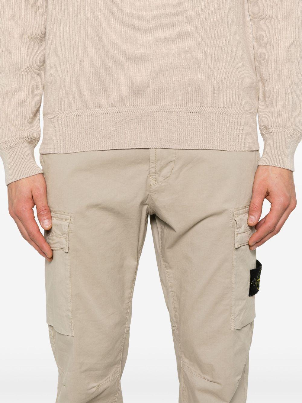 Compass-badge tapered trousers Product Image