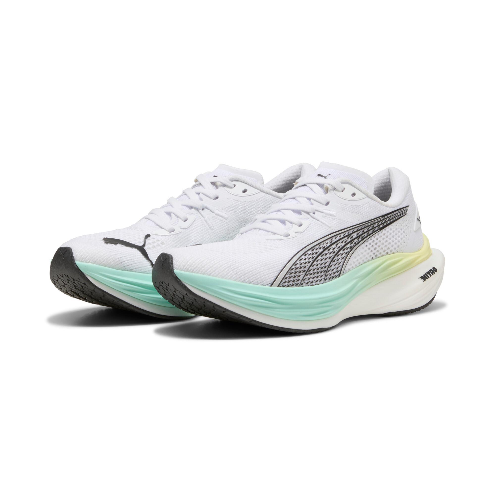 PUMA Deviate NITROâ¢ 3 Women's Running Shoes in White/Mint Melt Product Image