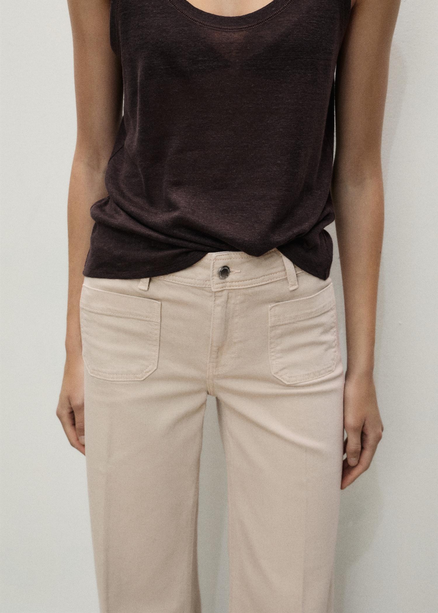 Wide-leg jeans with pockets - Women | MANGO USA Product Image