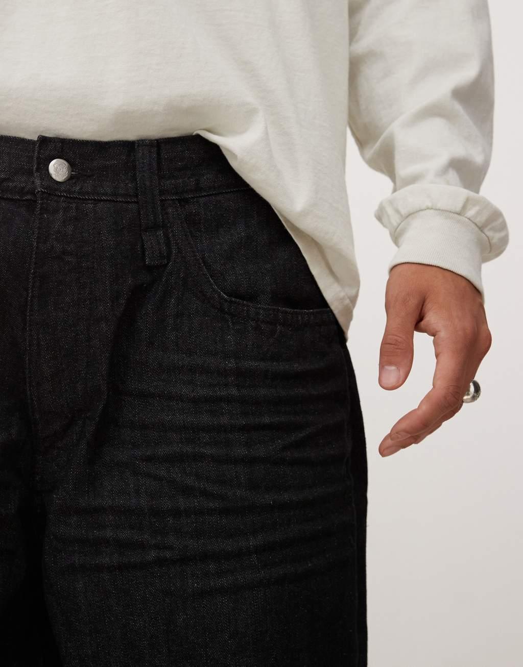 Cheap Monday Looser baggy jeans in black rinse wash Product Image