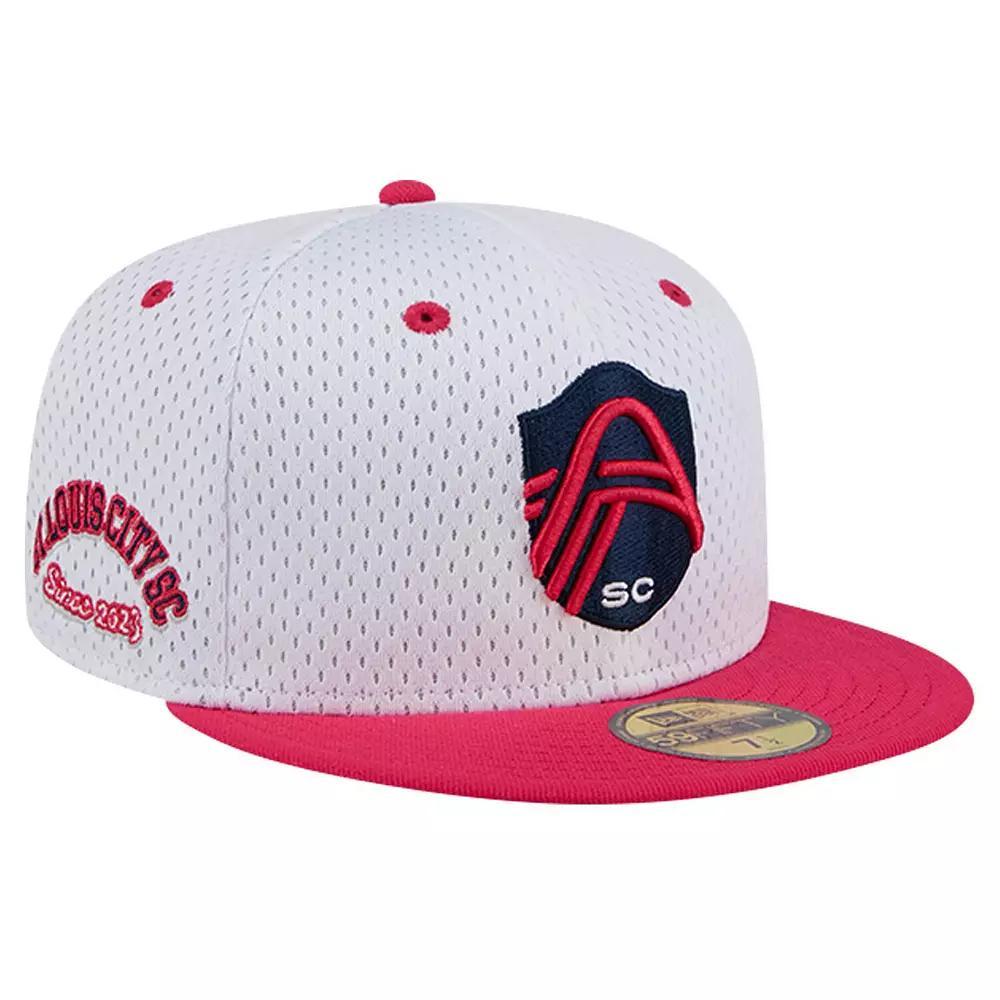 Men's New Era Gray St. Louis City SC Throwback Mesh 59FIFTY Fitted Hat, Size: 7 1/4, Slc White Product Image