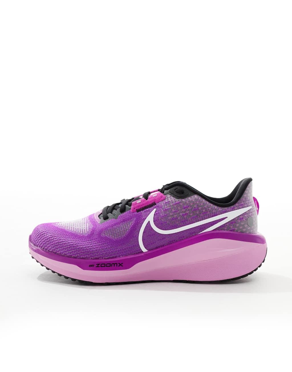 Nike Running Vomero 17 sneakers in black and purple Product Image