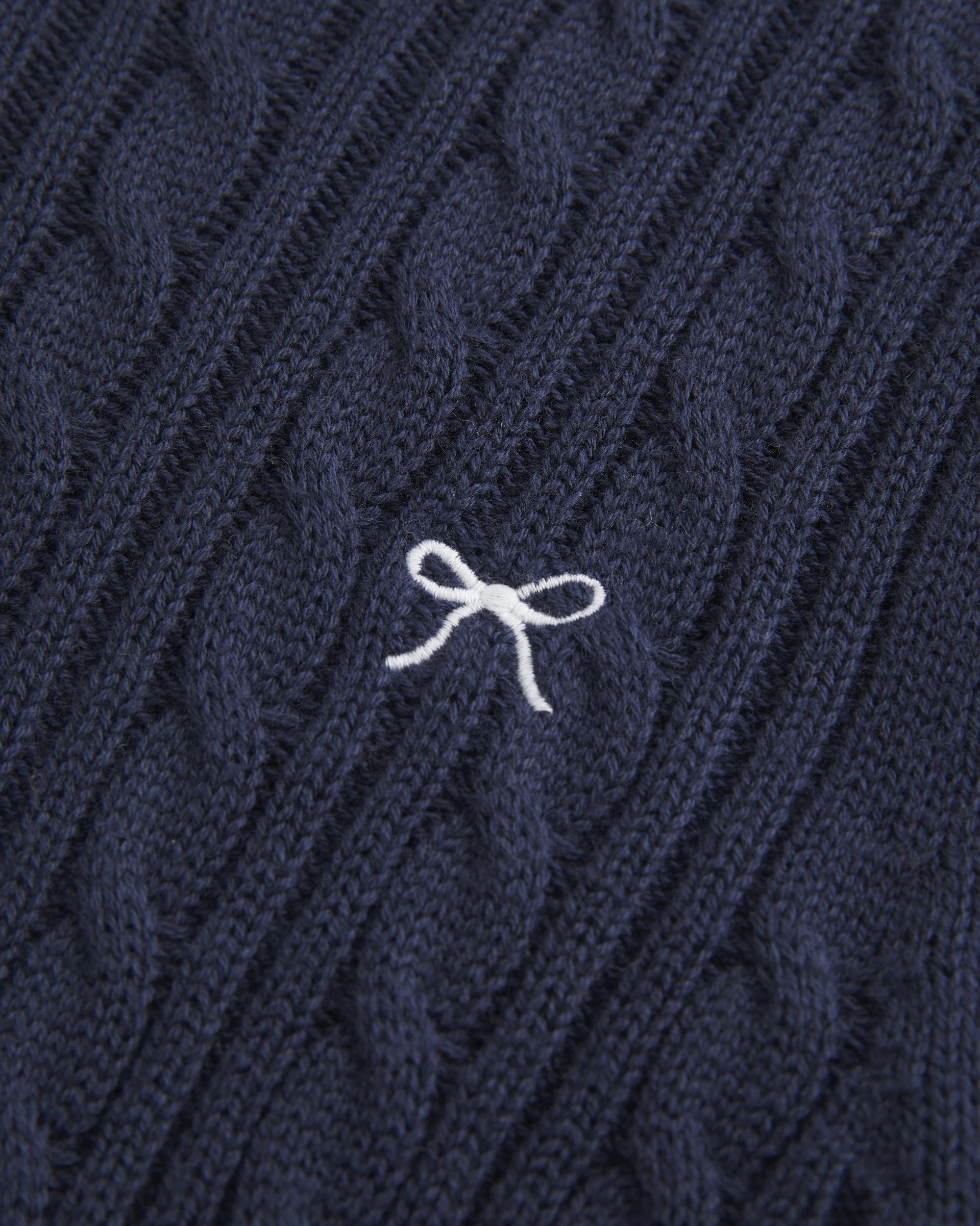 Cable-Knit Crew Sweater Product Image