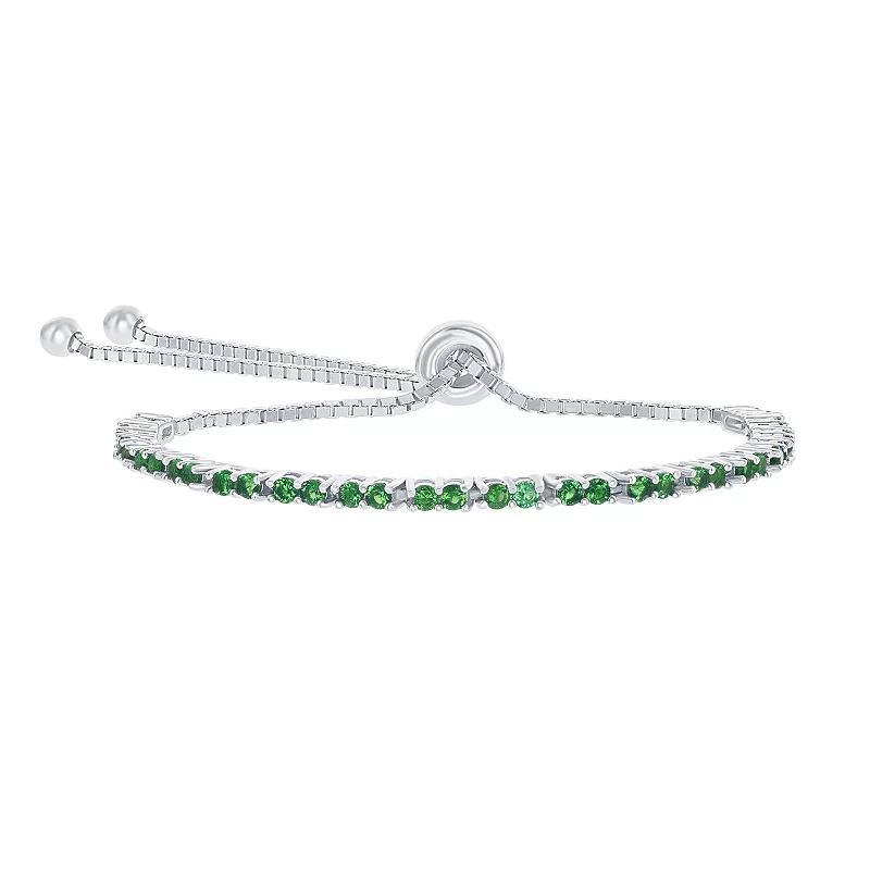 Sterling Silver 2mm Birthstone Bracelet, Women's, Size: 8", August Product Image