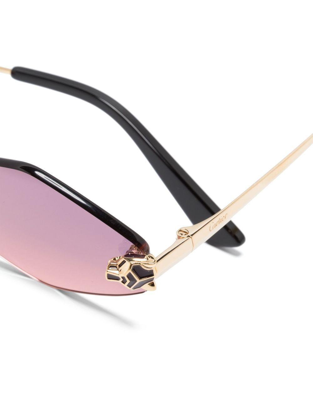 Tiger Head-plaque geometric-frame sunglasses Product Image