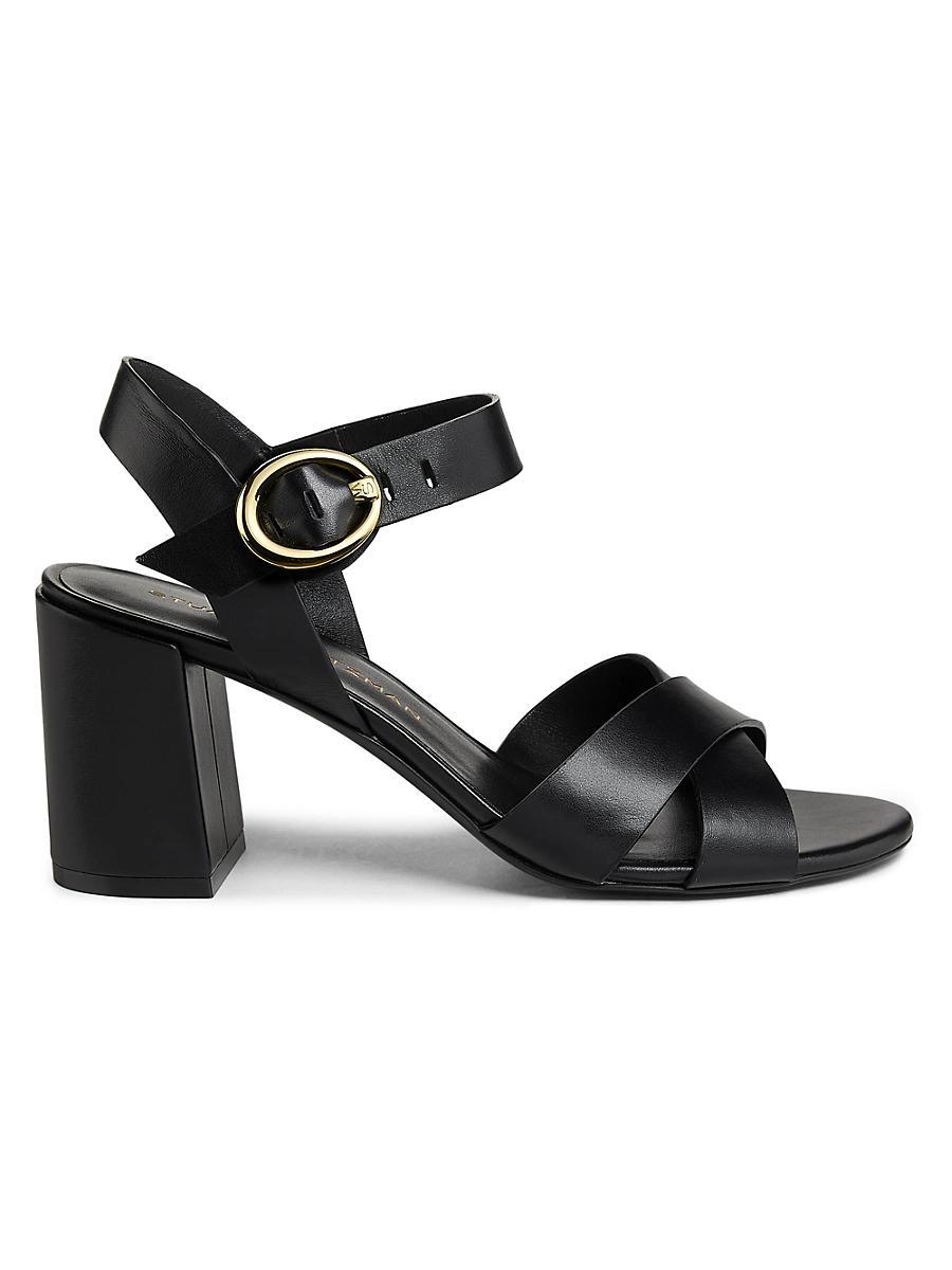 Womens Benni Leather Block-Heel Sandals Product Image