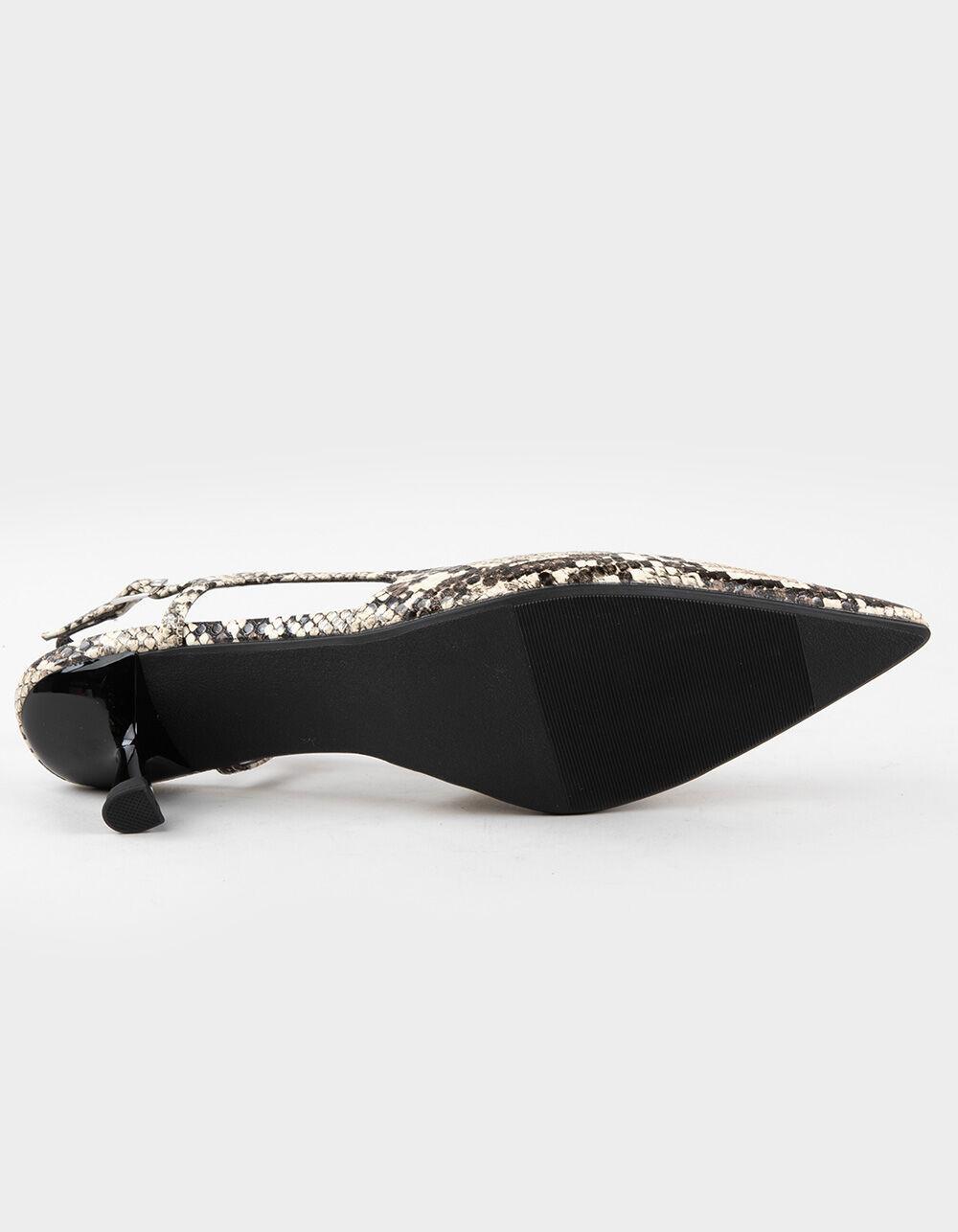 SODA Bell Womens Slingback Kitten Heels - SNAKE Product Image