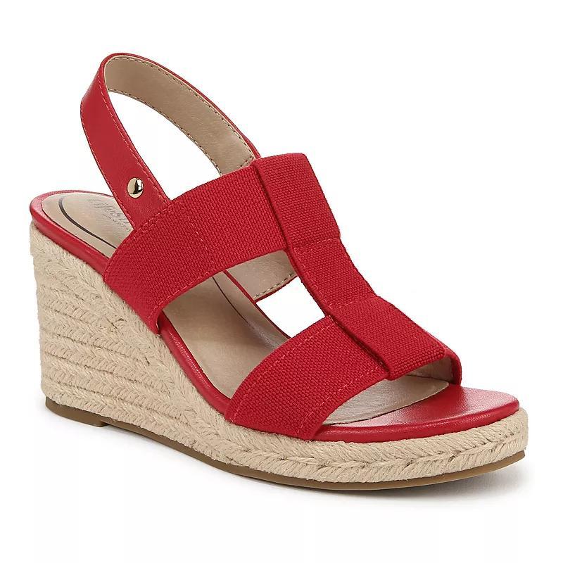 LifeStride Tallulah Women's Espadrille Wedge Sandals, Size: 8.5 Wide, Red Faux Leather Product Image