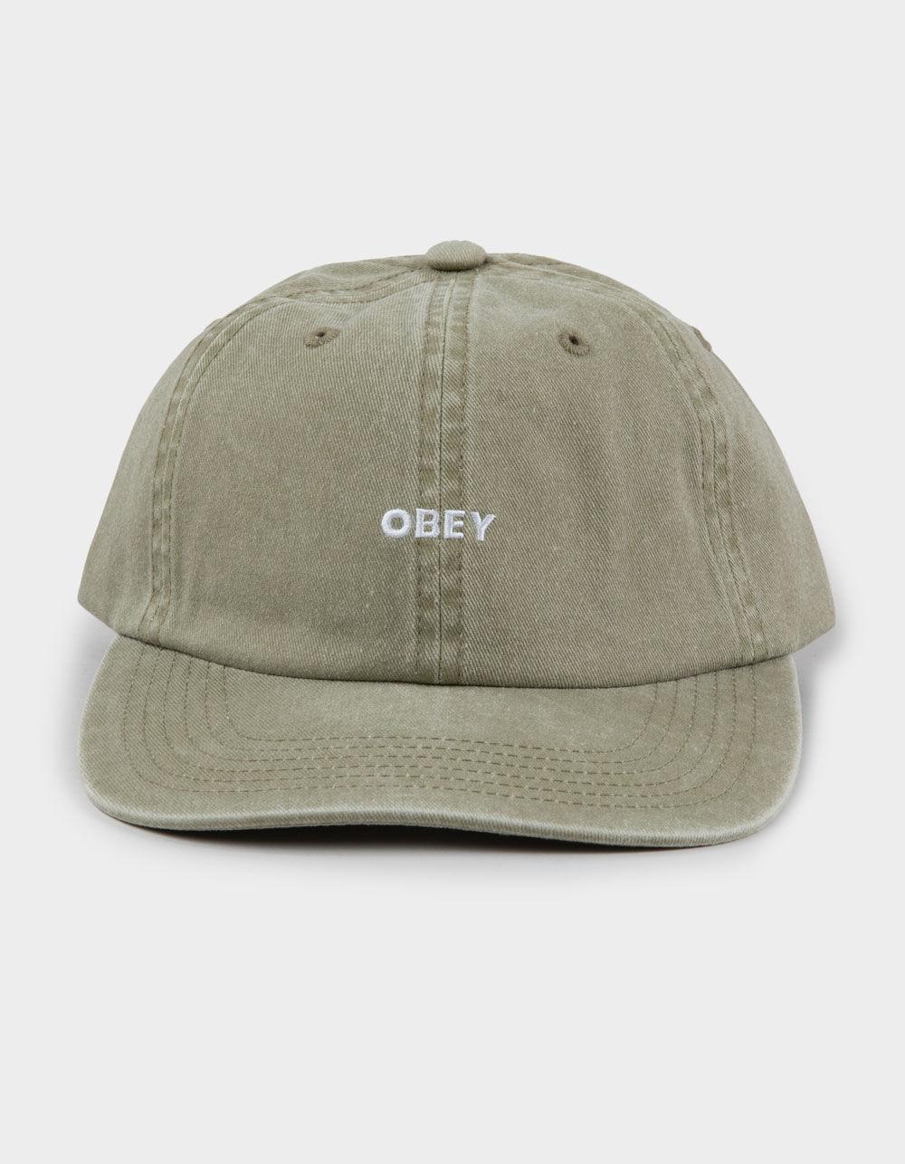 OBEY Pigment Bold 6 Panel Strapback Hat - OLIVE Product Image