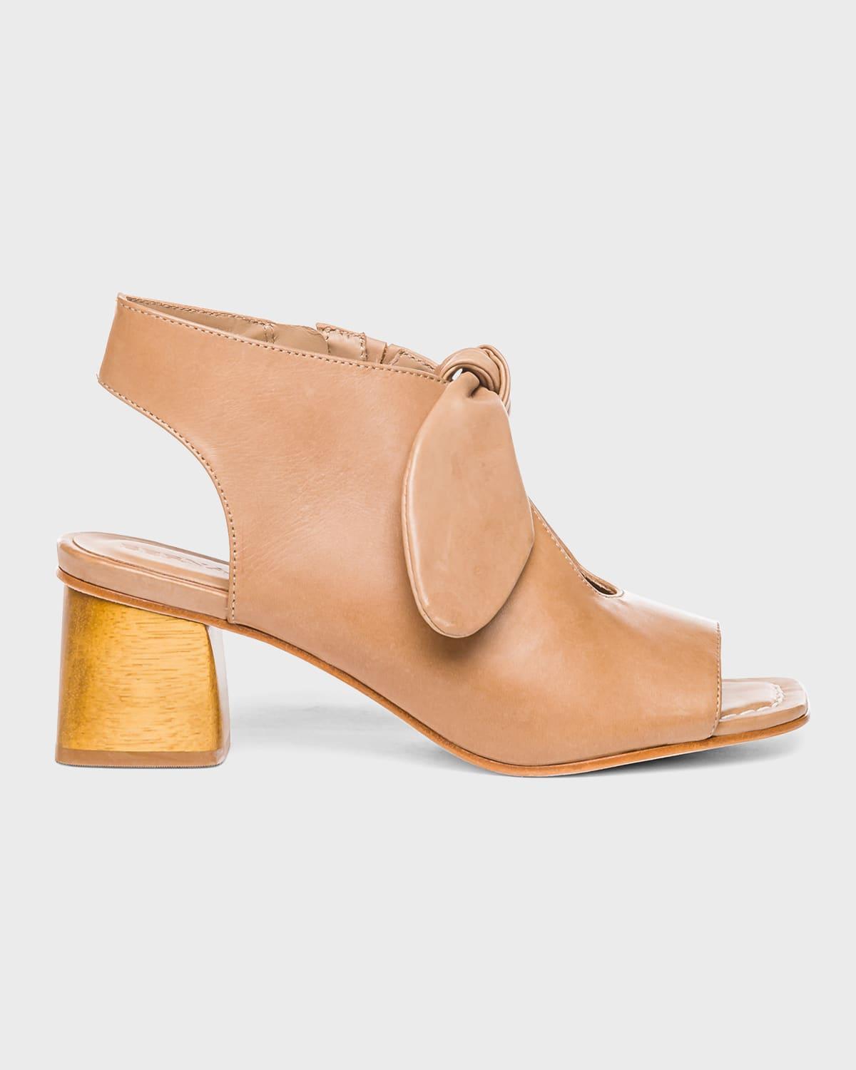 Lizzie Suede Knot Zip Sandals Product Image