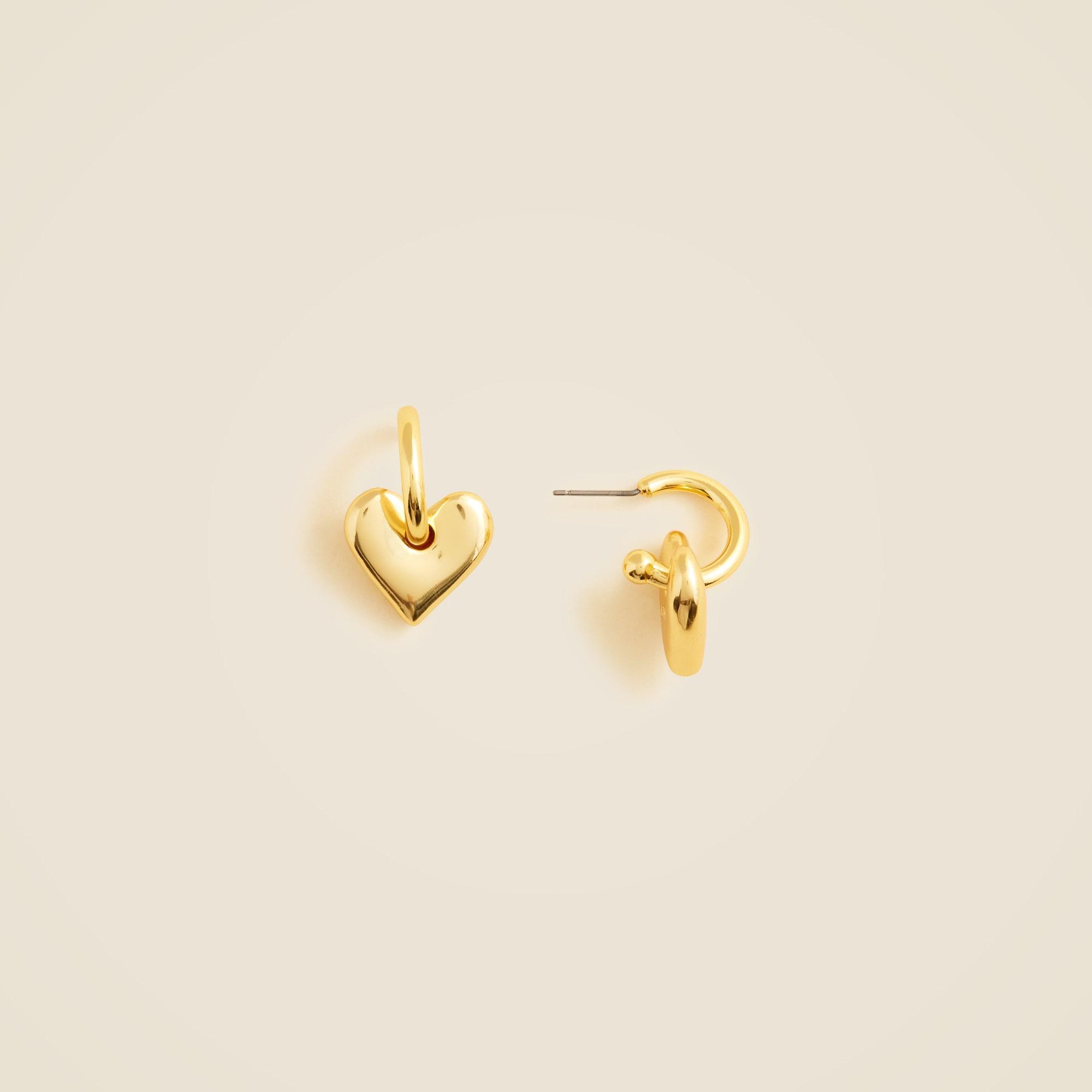 Heart huggie hoop earrings Product Image