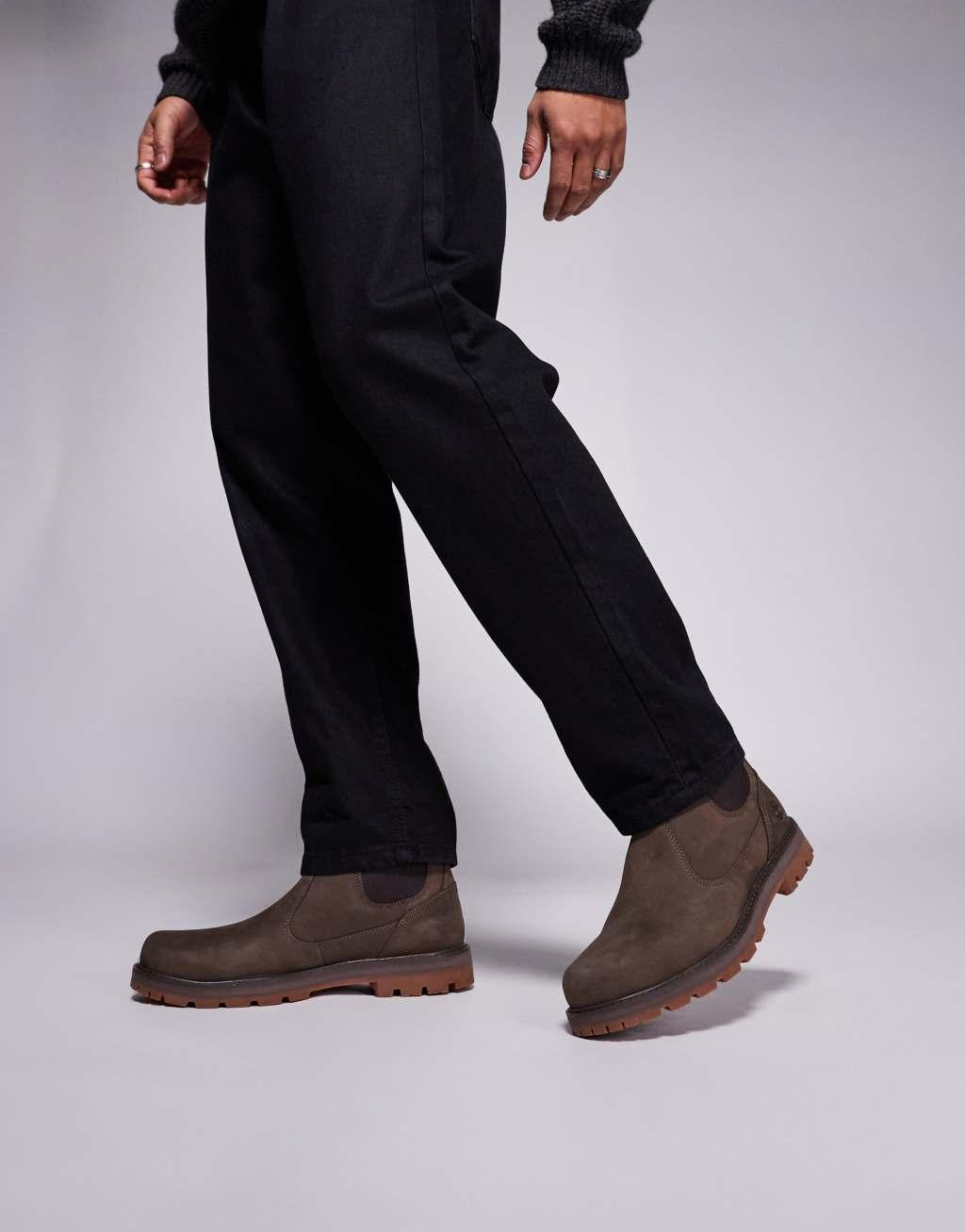 Timberland britton road mid chelsea boot in brown Product Image