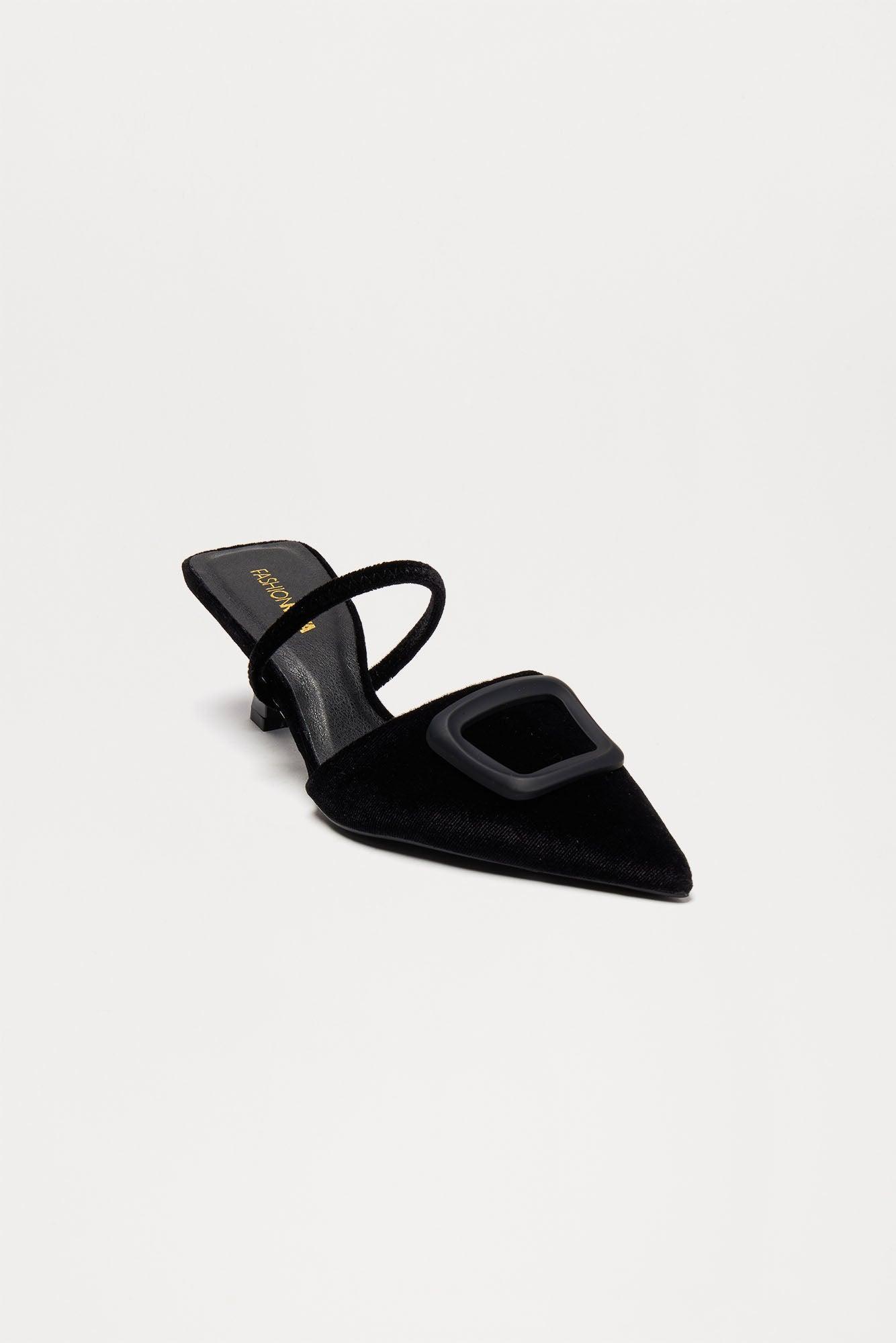 Annalie Kitten Heel Pumps - Black Product Image