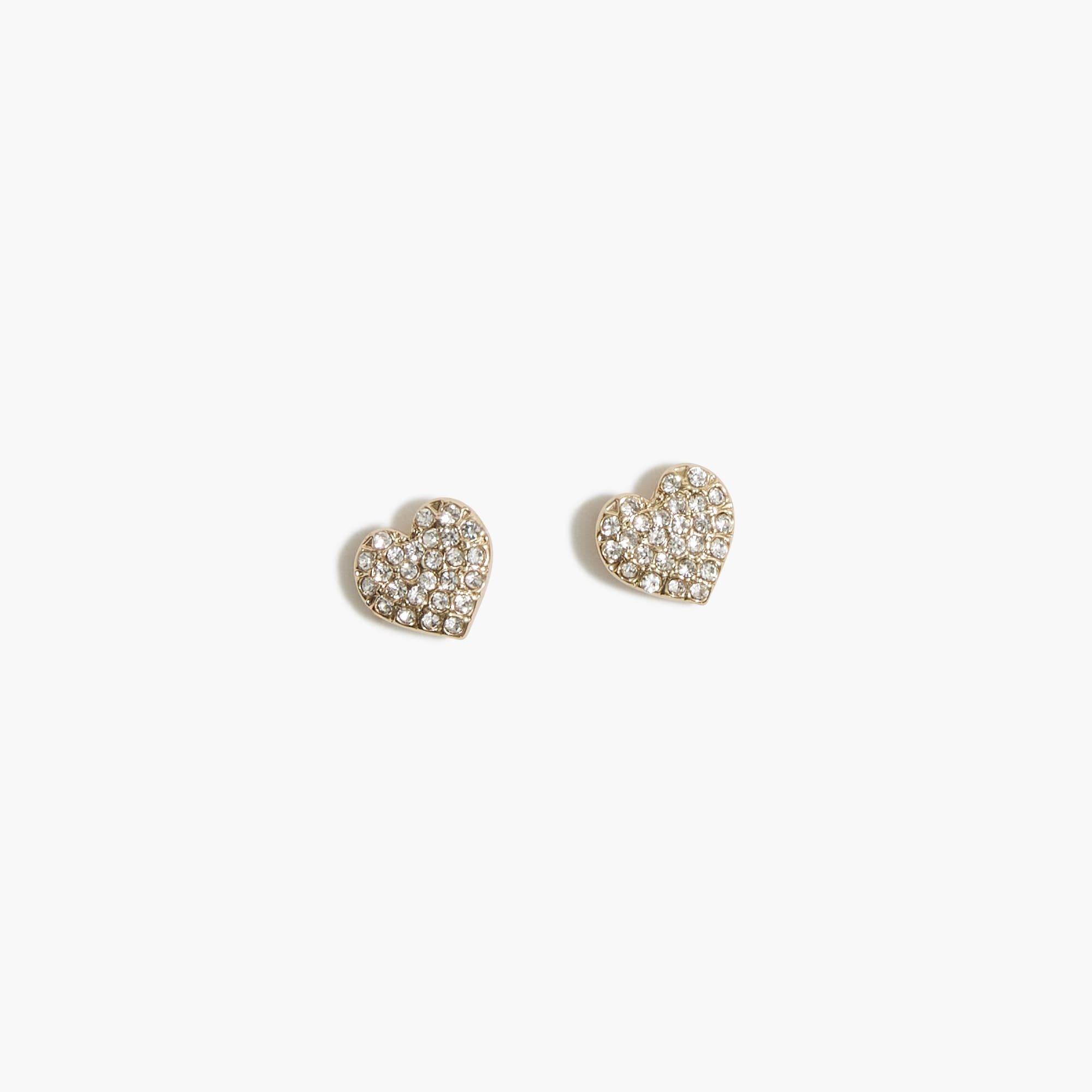 Pavé heart studs Product Image