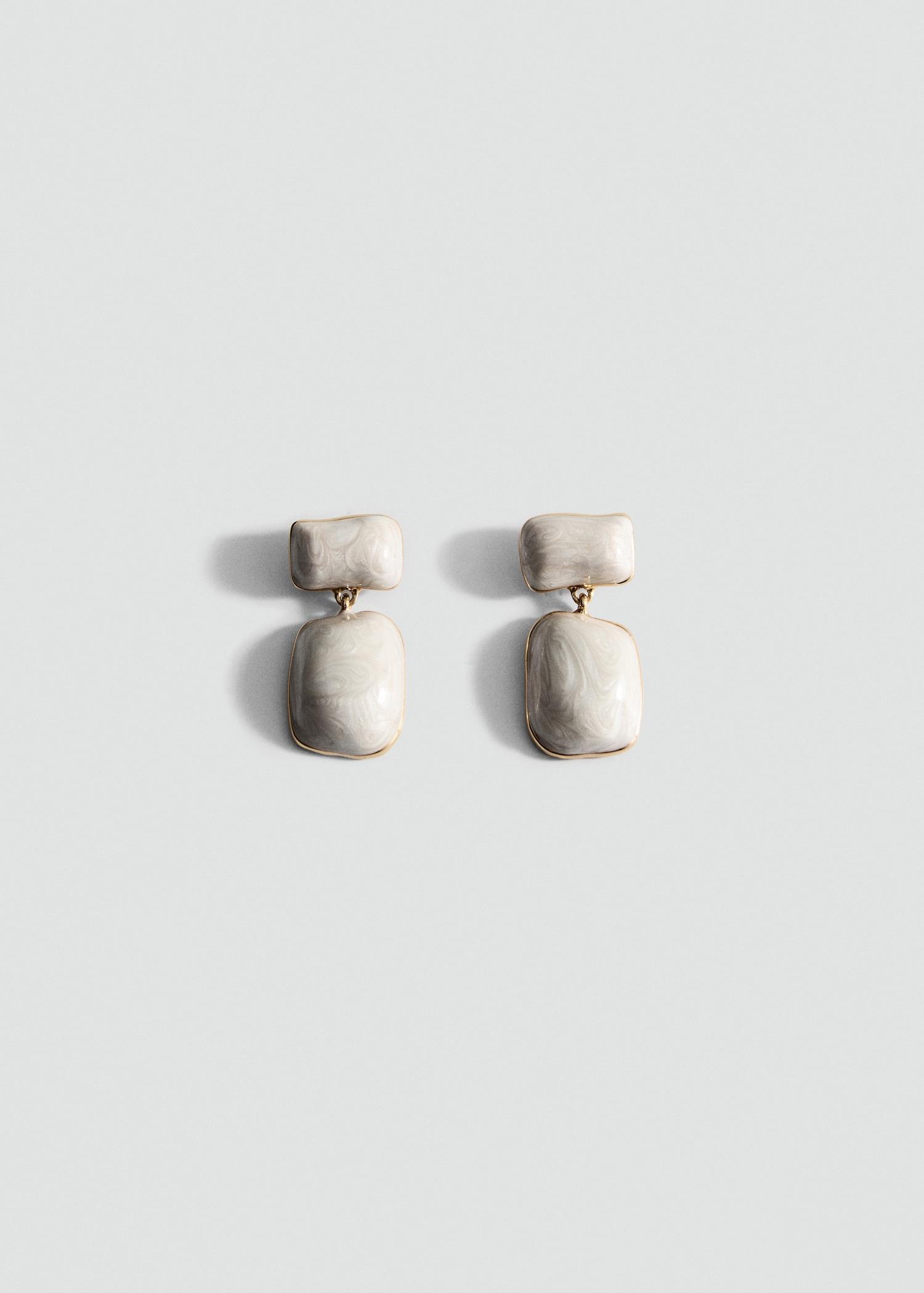 Beaded drop earrings - Women | MANGO USA Product Image