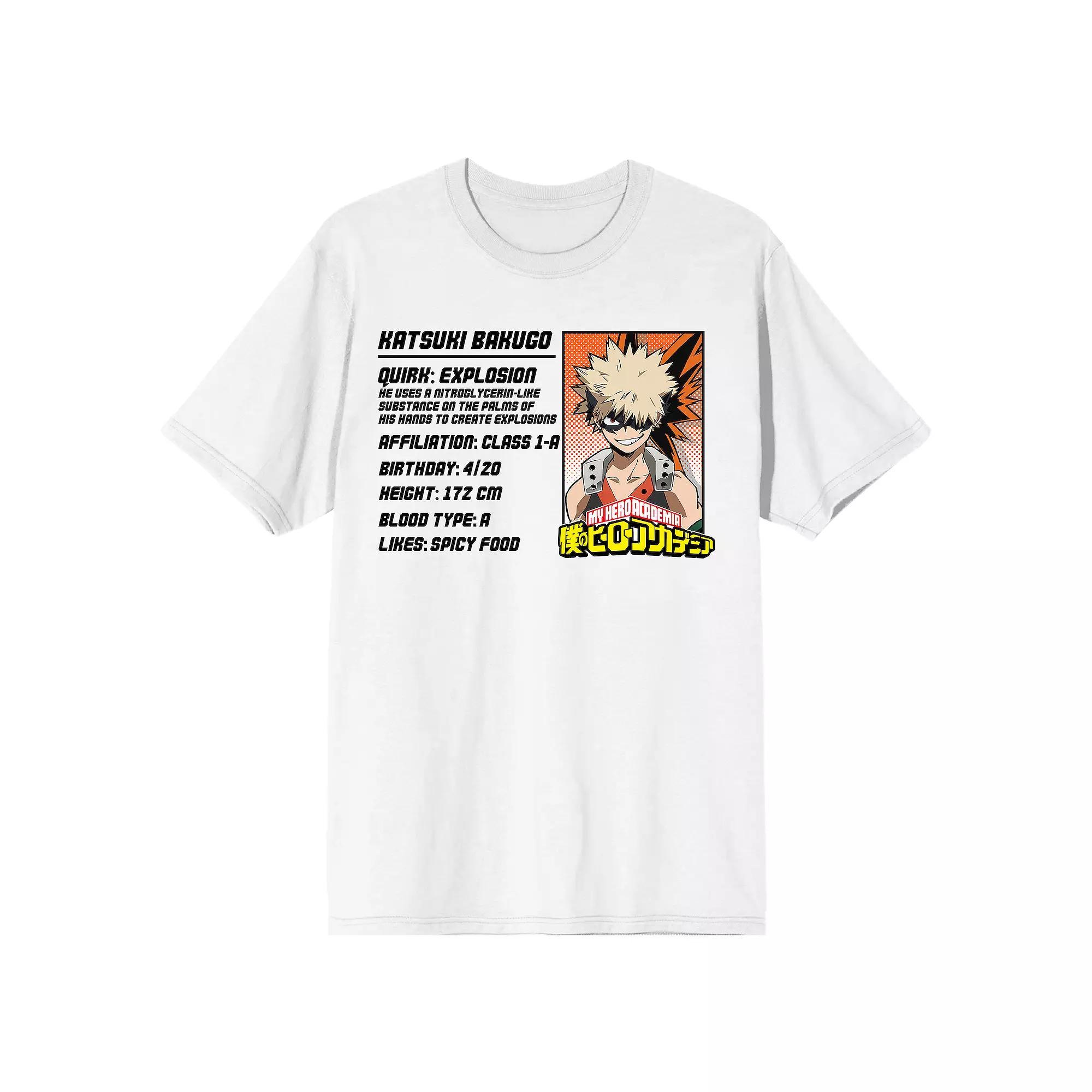 Men's My Hero Academia Katsuki Tee, Size: XXL, White Product Image