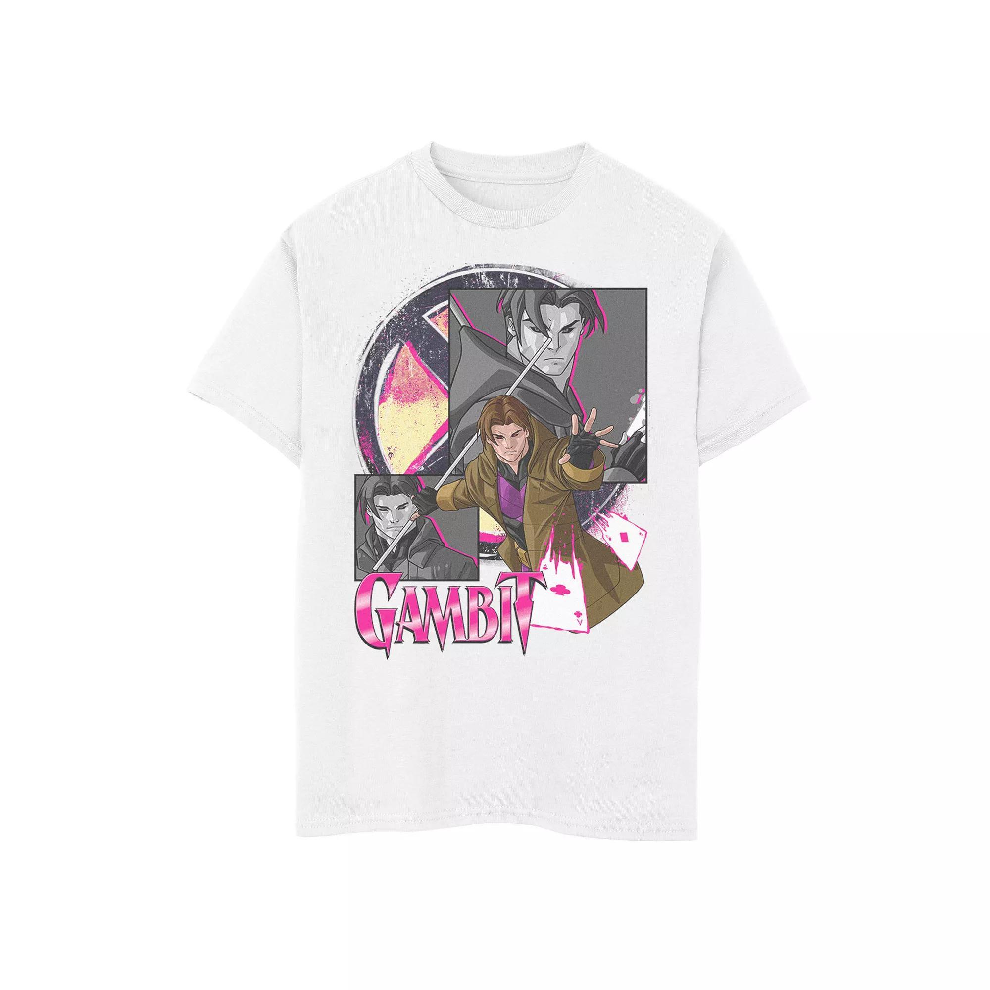 Boys 8-20 Marvel X-Men Gambit Collage Panel Logo Graphic Tee, Boy's, Size: Medium, Black Product Image