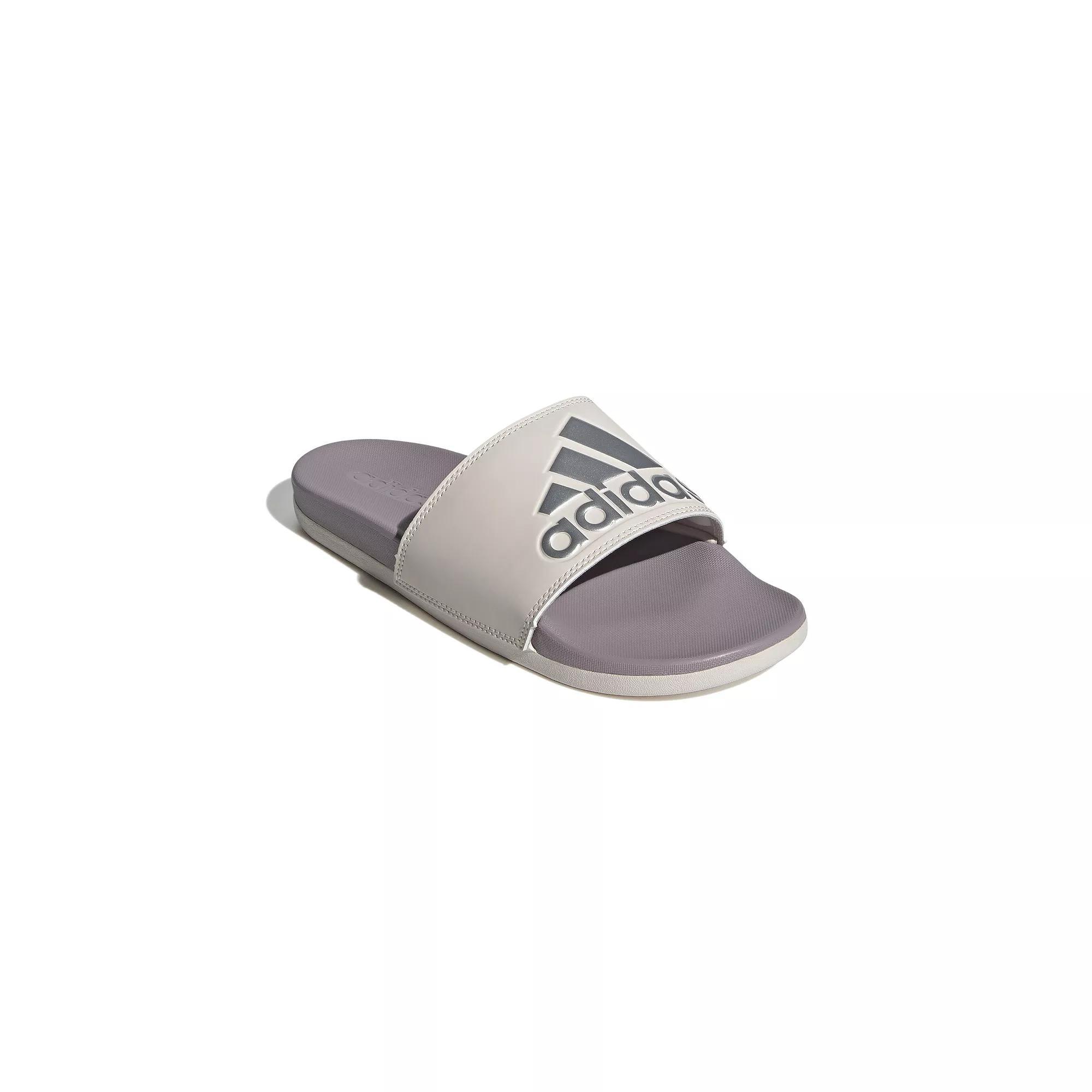 adidas Adilette Stripe Comfort Men's Slide Sandals, Size: 14, Earth Strata Product Image