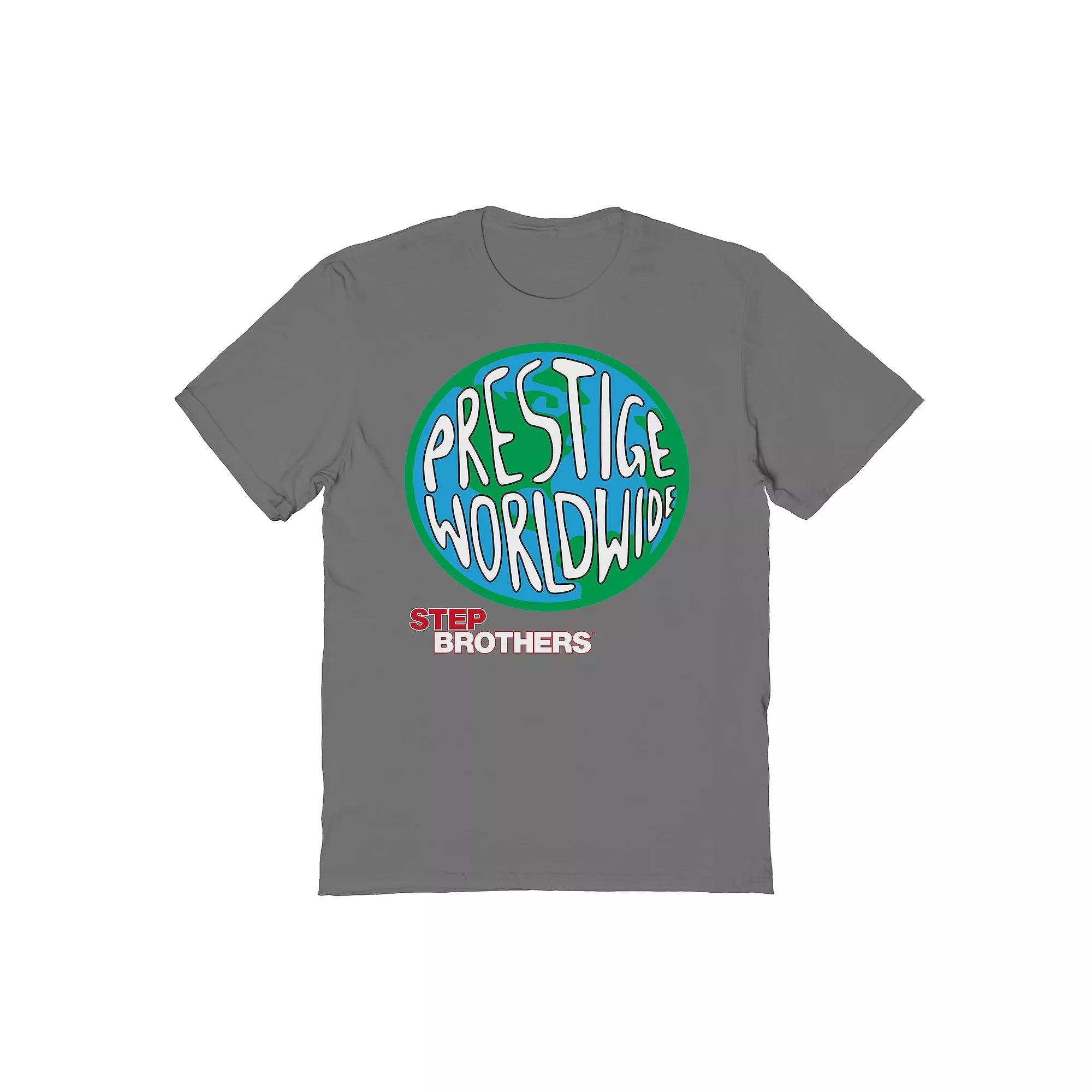 Men's Step Brothers Prestige Worldwide Graphic Tee, Size: Small, Grey Product Image