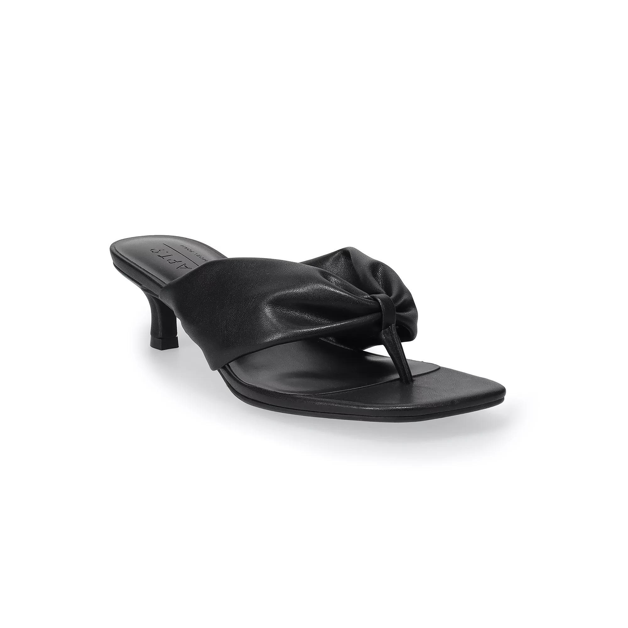 Apt. 9® Thong Women's Kitten Heels, Size: 6.5, Black Product Image