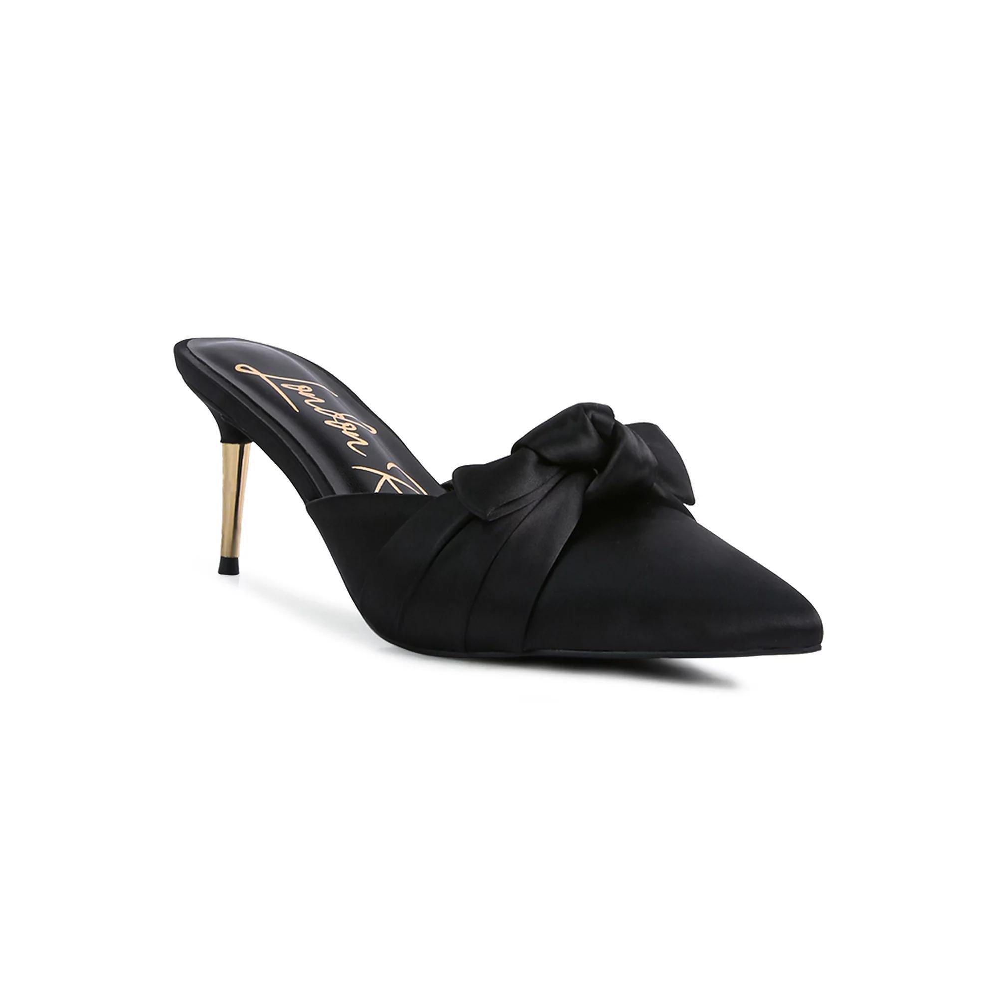 London Rag Queenie Women's High Heeled Mule Sandals, Size: 5, Black Product Image