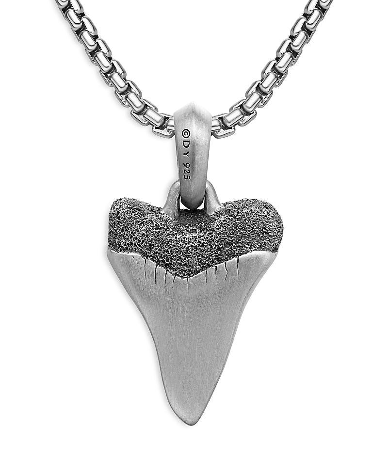 Mens Shark Tooth Amulet in Sterling Silver, 25.8mm Product Image