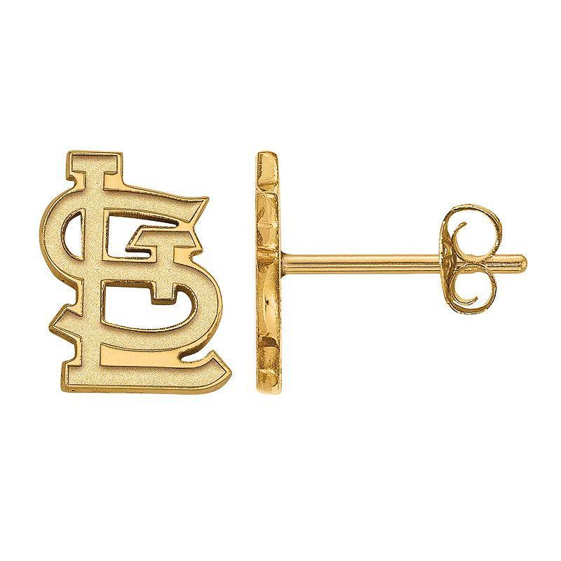 LogoArt Sterling Silver St. Louis Cardinals Extra-Small Post Earrings, Women's, Size: 9MM, Gold Tone Product Image