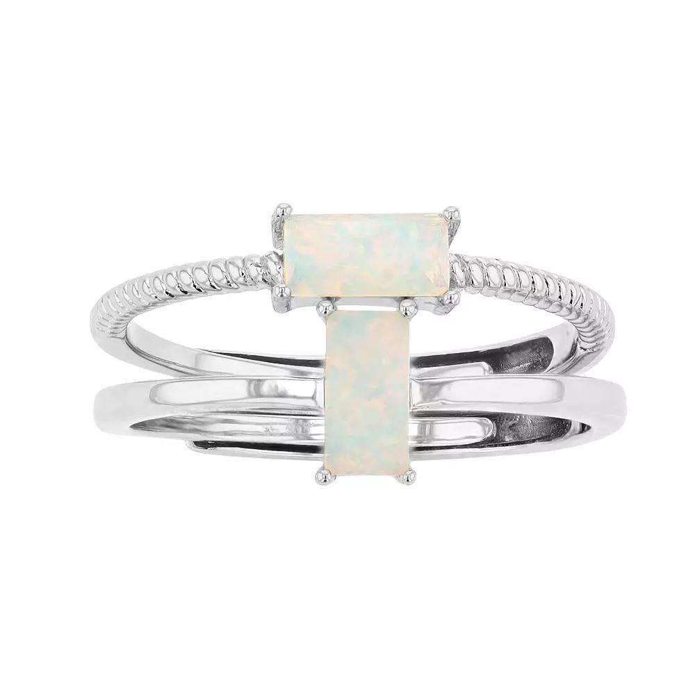 City Luxe Birthstone Simulated Gemstone Duo Ring Set, Women's, Gold Tone October Product Image