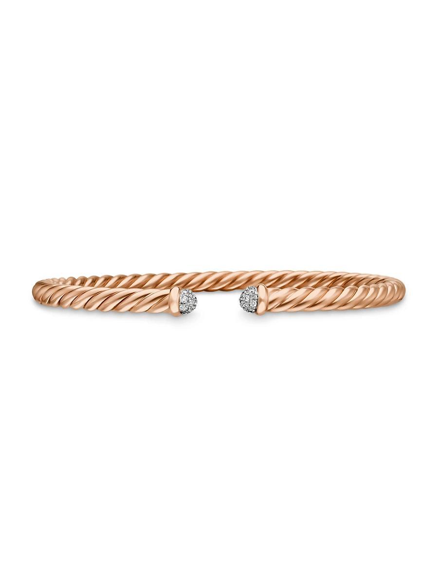 Womens Cable Flex Bracelet in 18K Rose Gold Product Image