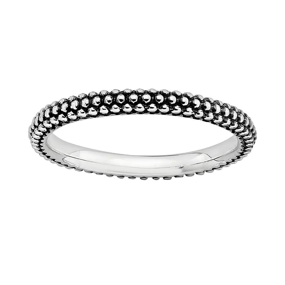 Stacks & Stones Sterling Silver Beaded Stack Ring, Women's, Size: 6 Product Image