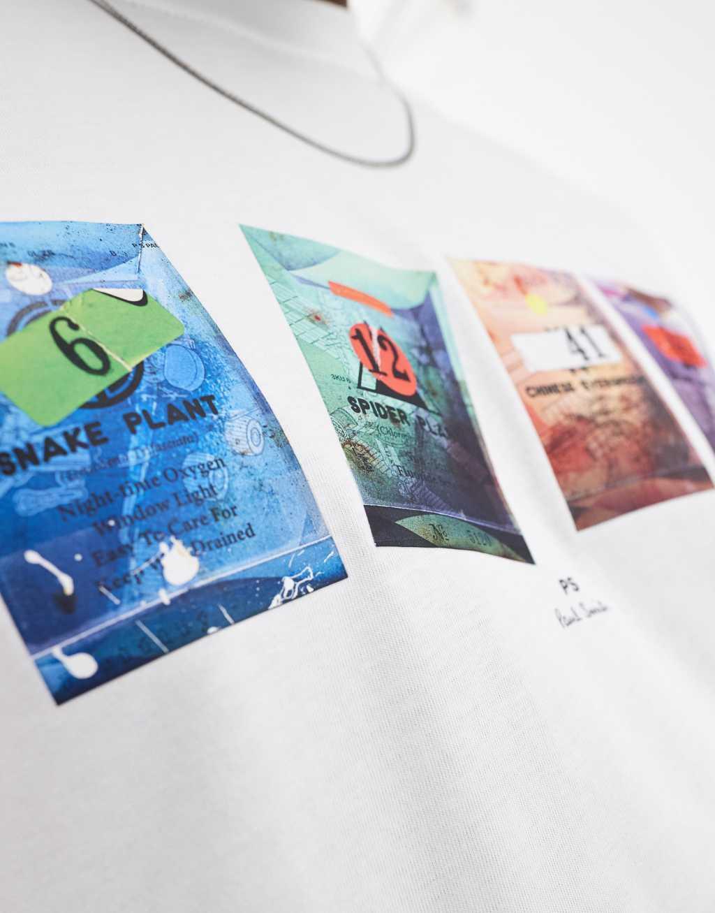 PS Paul Smith T-shirt with cards print in white Product Image