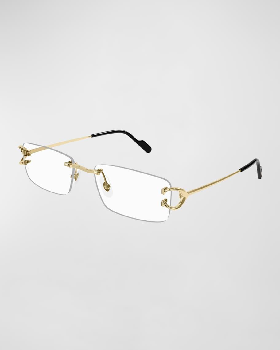 Mens Signature C Rimless 24K Gold-Plated 56MM Rectangular Eyeglasses Product Image