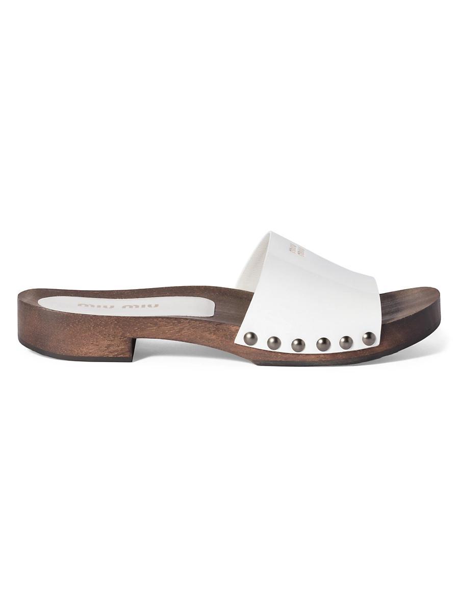 Womens 30MM Patent Leather Sandal Clogs Product Image