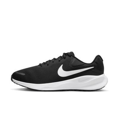 Nike Revolution 7 Men's Road Running Shoes, Size: 11 4E, Black White Product Image