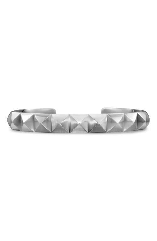 Mens Pyramid Cuff Bracelet in Sterling Silver, 9.3MM Product Image
