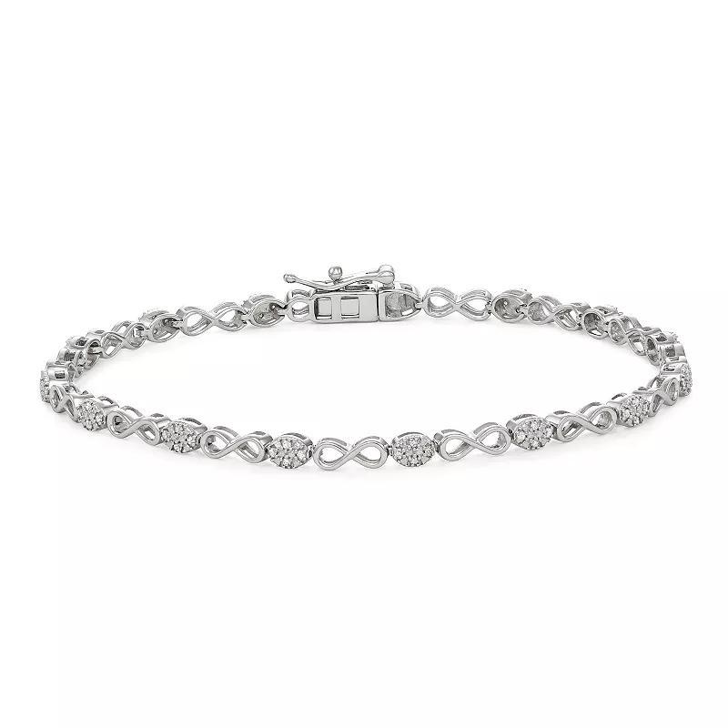 HDI 1/5 Carat T.W. Diamond Bracelet, Women's, Size: 7, Sterling Product Image