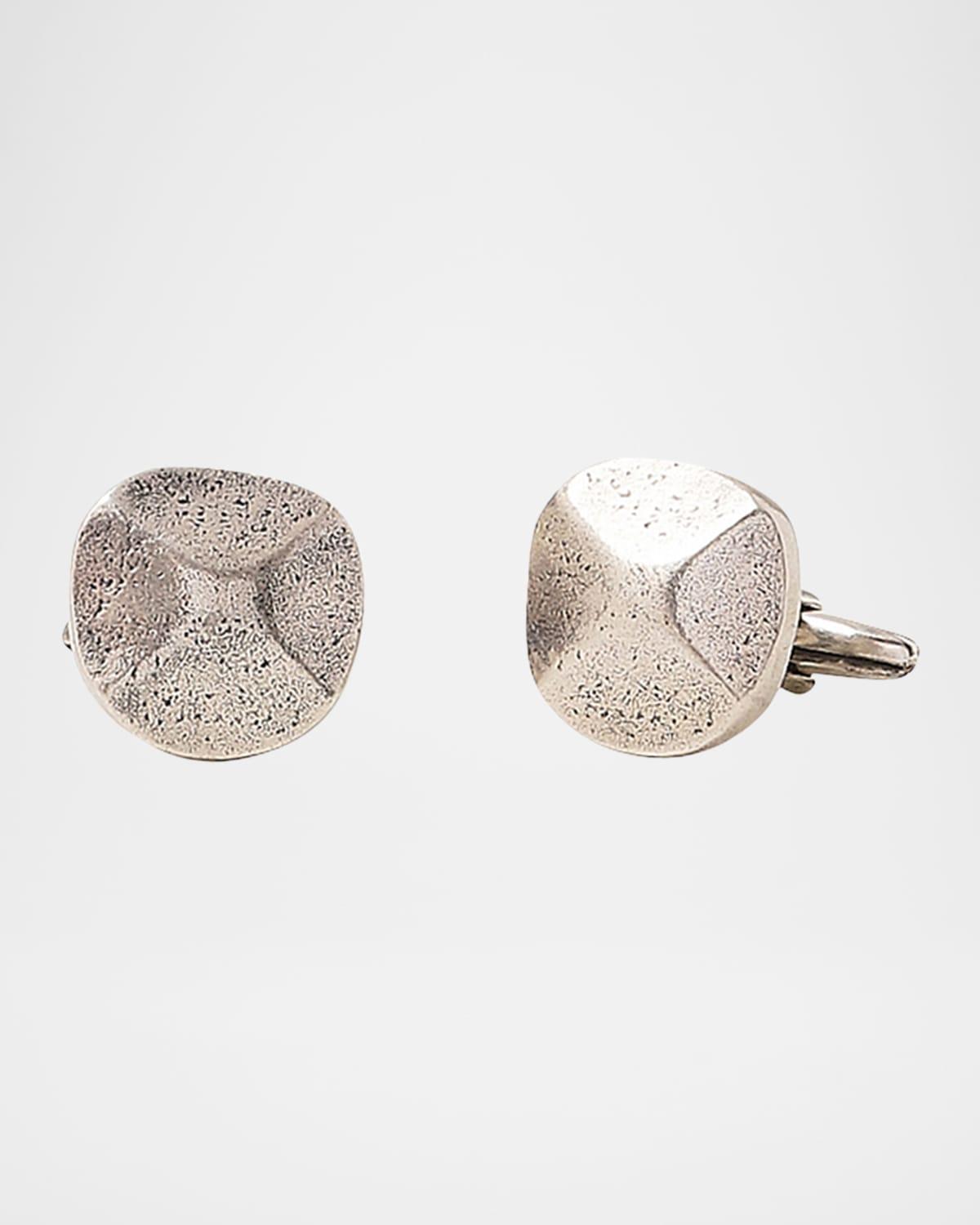 Mens Sterling Silver Rivet Cufflinks Product Image