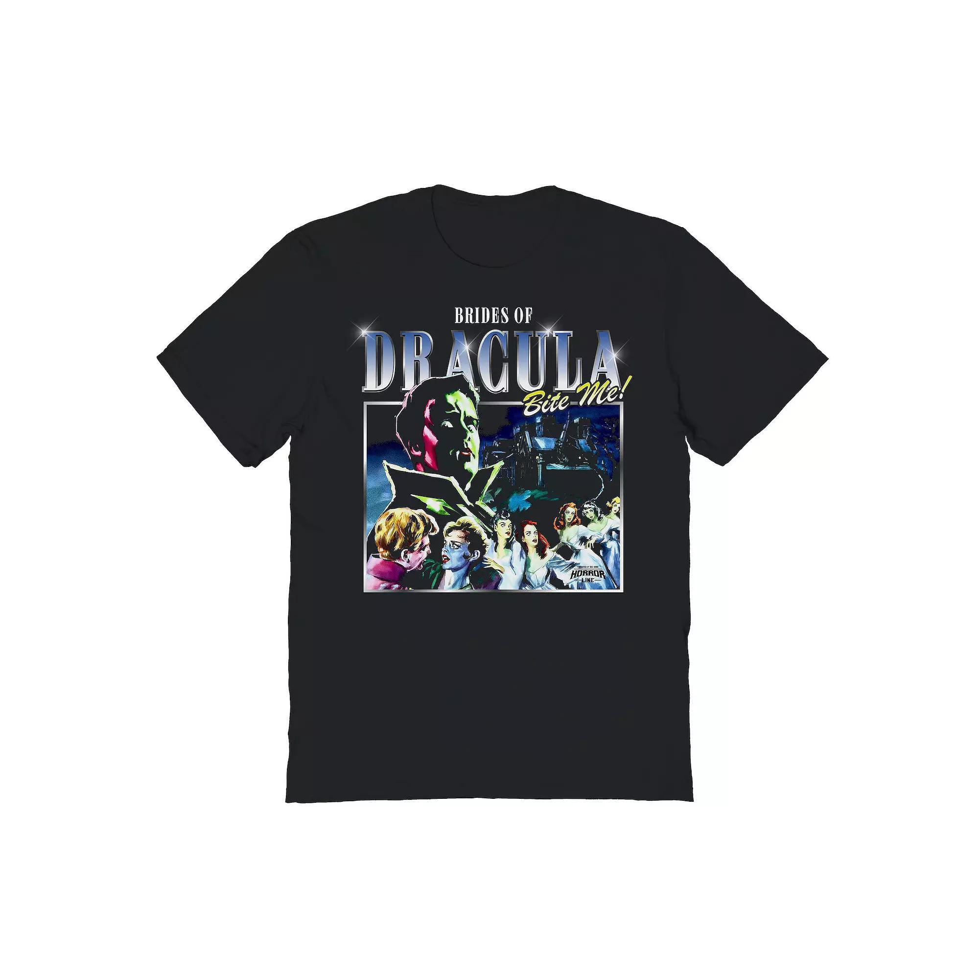 Mens Bite Me Dracula Horror Graphic Tee Product Image