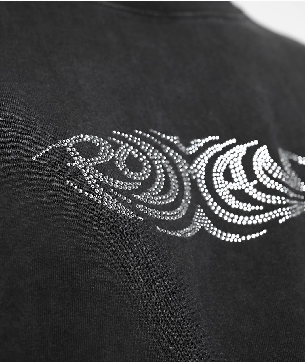 Rodman Apparel Stone Black Wash & White 2fer Long Sleeve T-Shirt Product Image